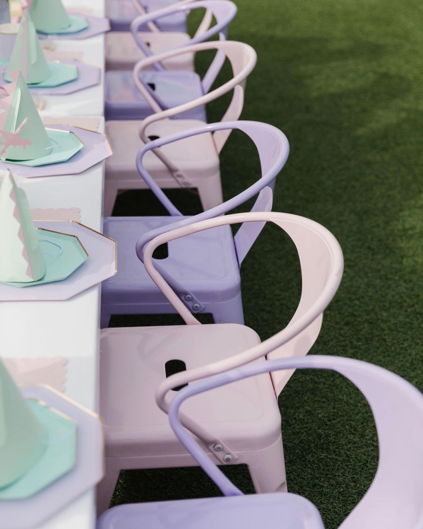 Kids Lavender Metal Chair