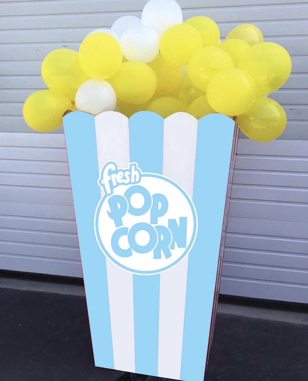 Giant Blue Popcorn Box