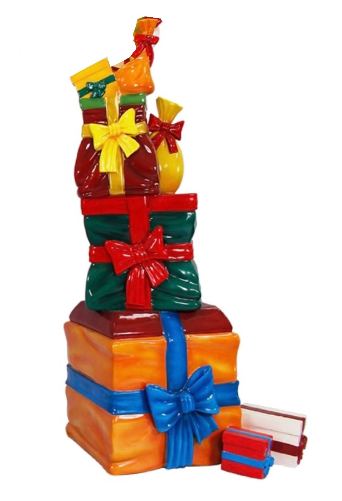 Large Orange & Green Stacked Gift Boxes