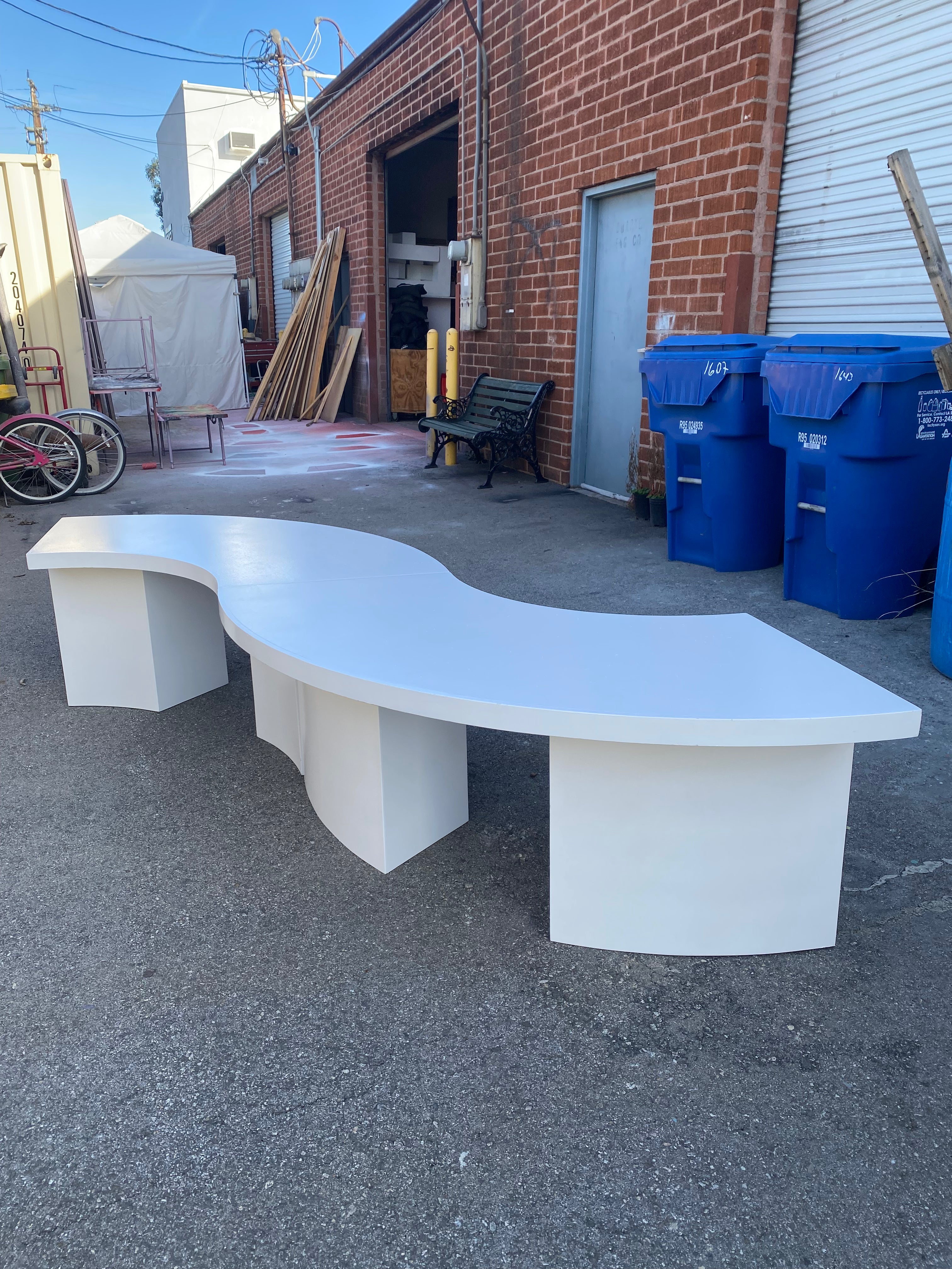 Kids White Serpentine Table