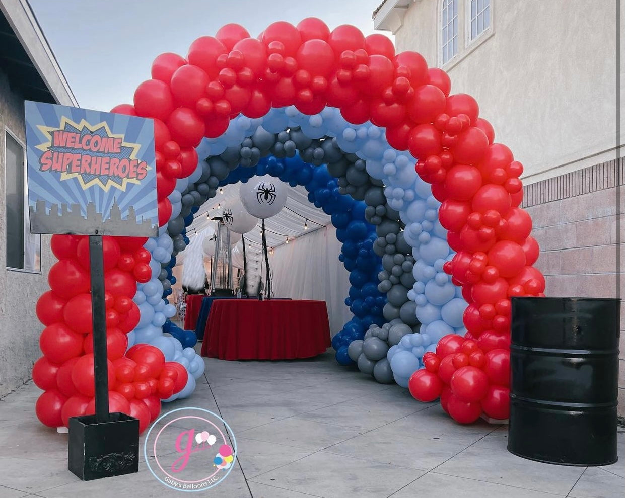 Welcome Super Heroes Stand
