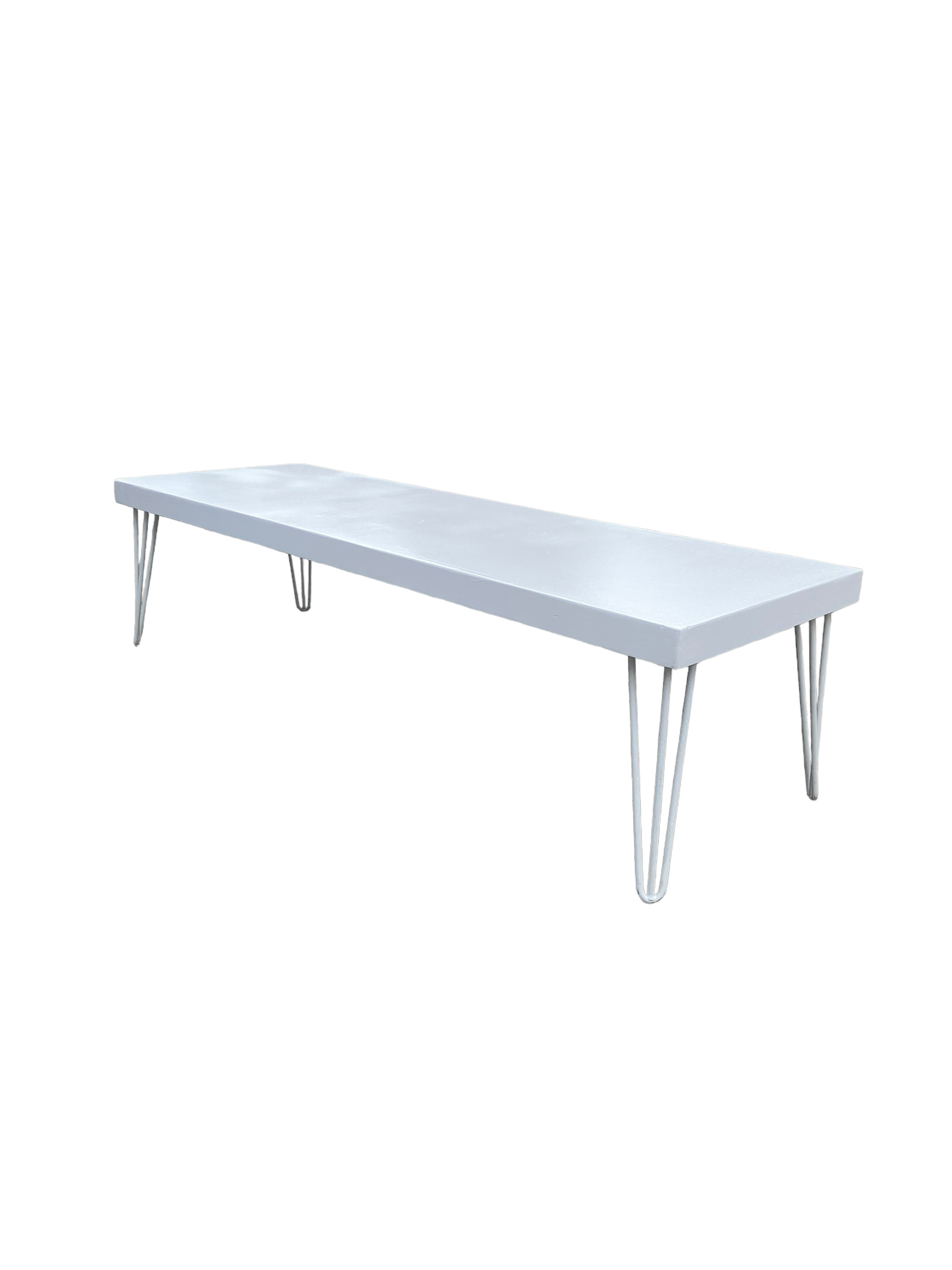 Kids Modern White Table With White Metal Legs