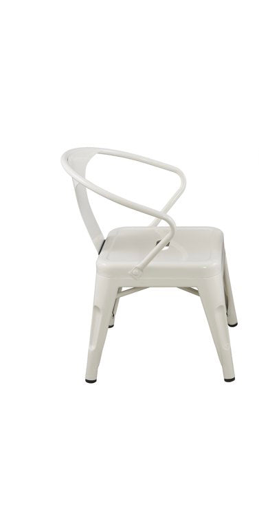 Kids White Metal Chair