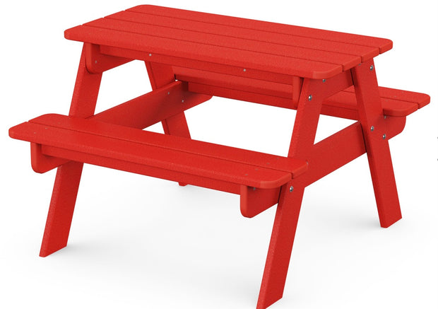 Kids Red Picnic Table