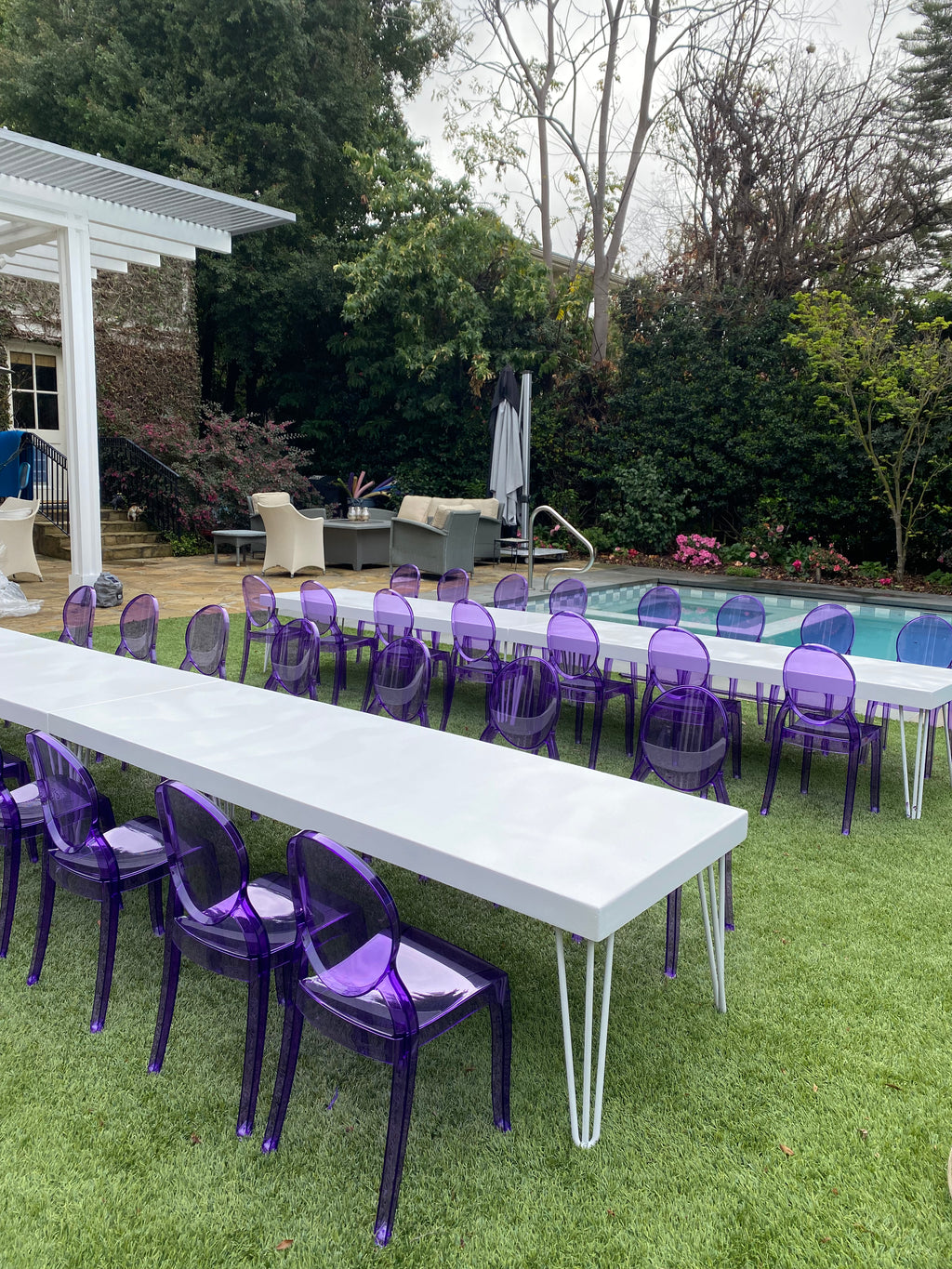 Kids Purple Armless Ghost Chair