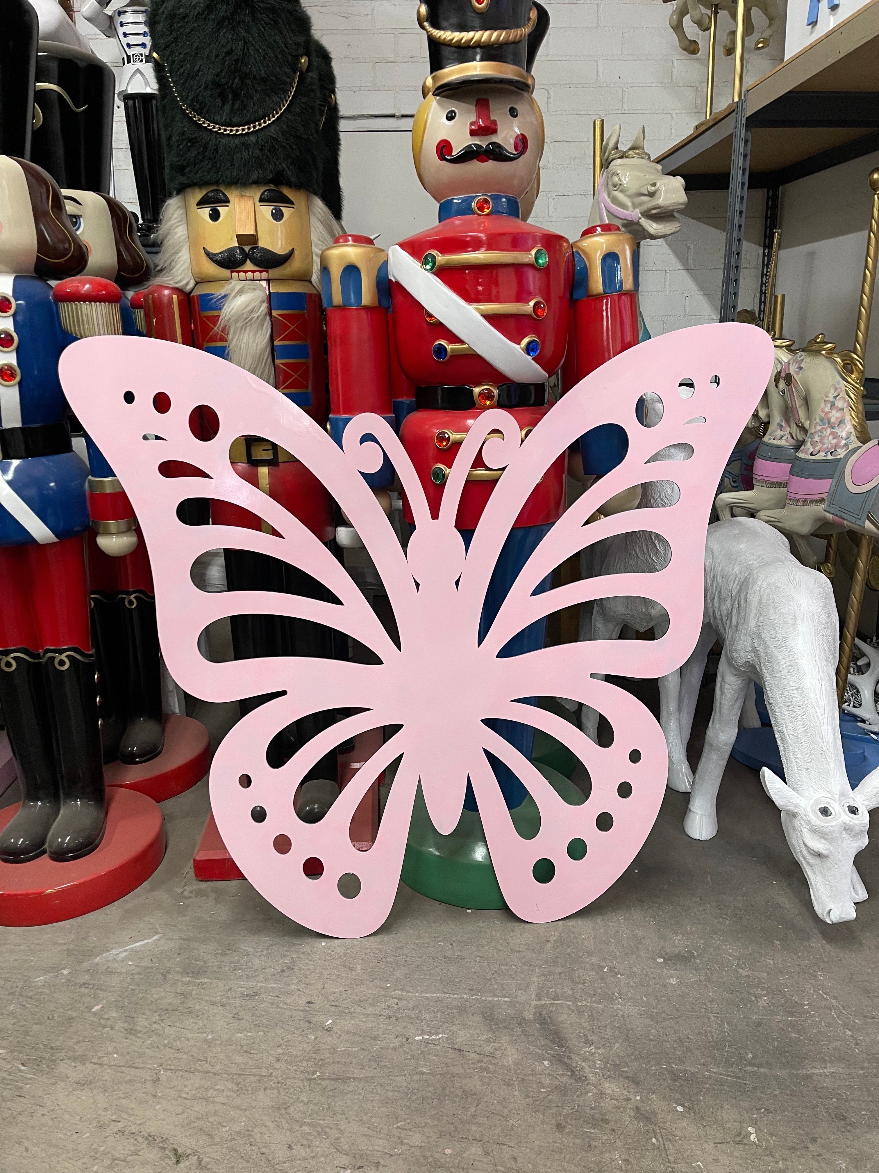 Light Pink Butterfly Wood Cut Out Standee