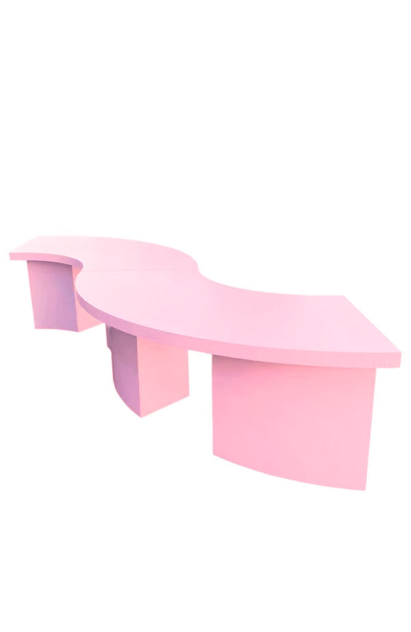 Kids Light Pink Serpentine Table