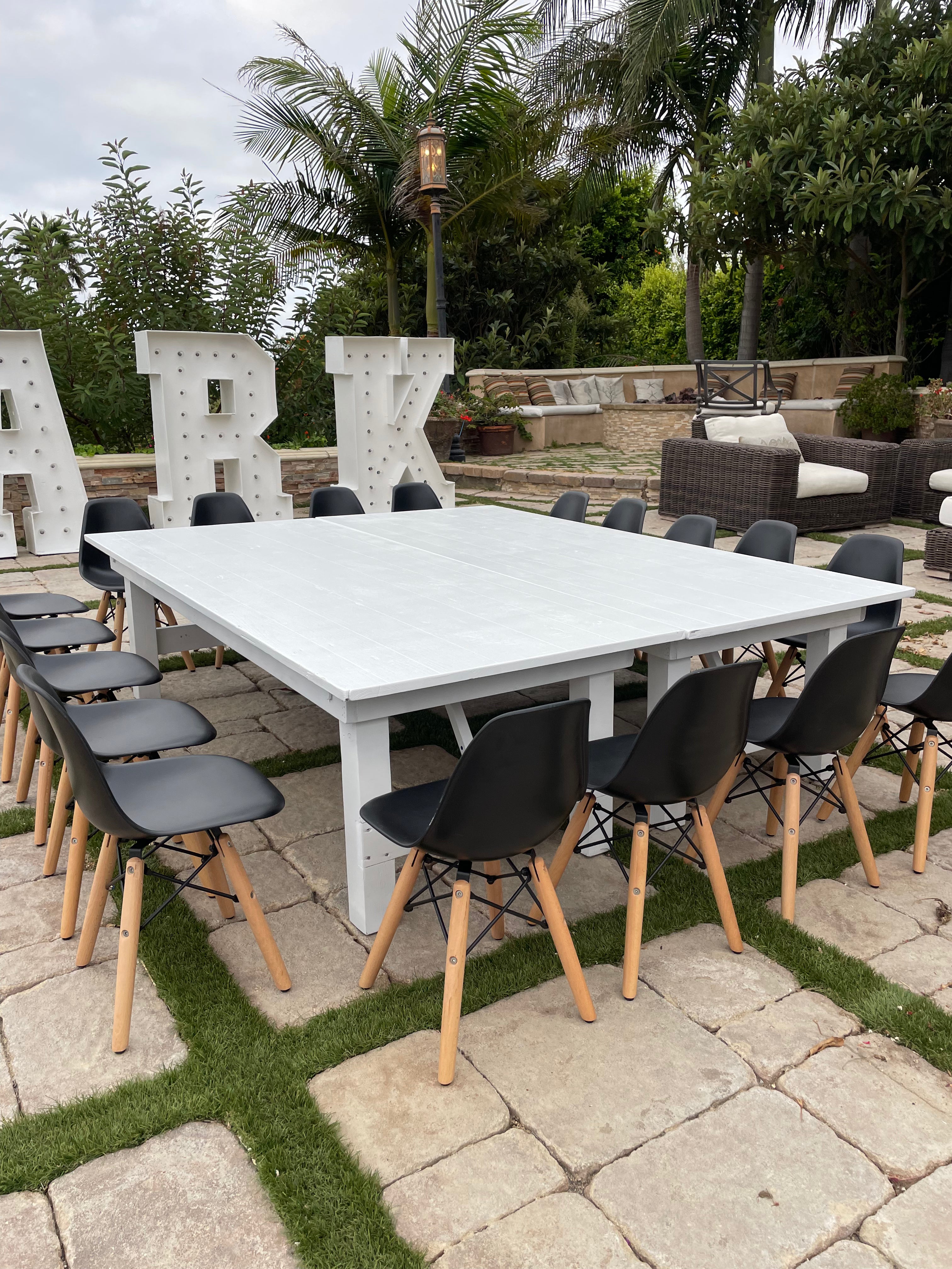 Kids White Farm Table