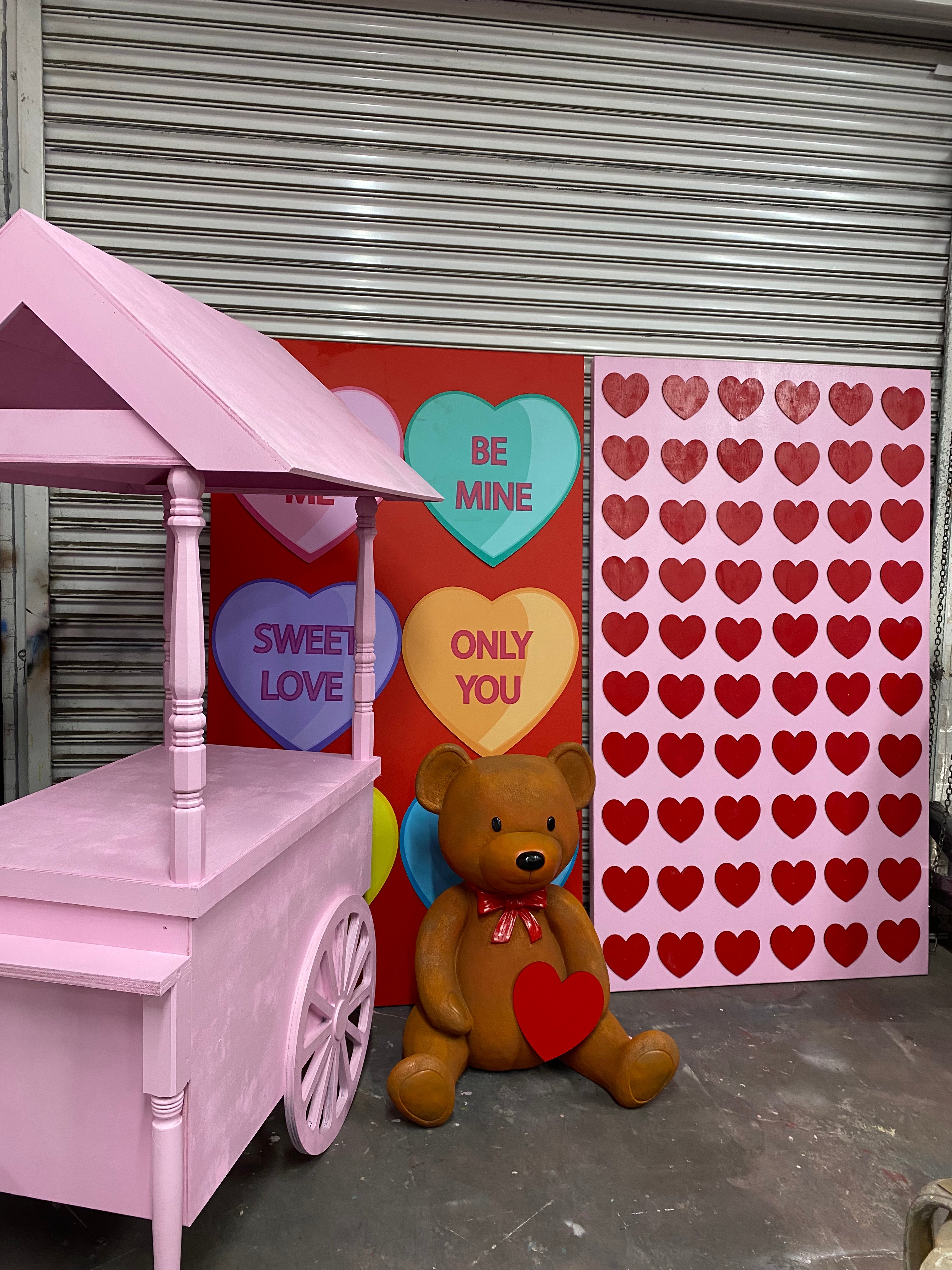 Red Hearts Backdrop