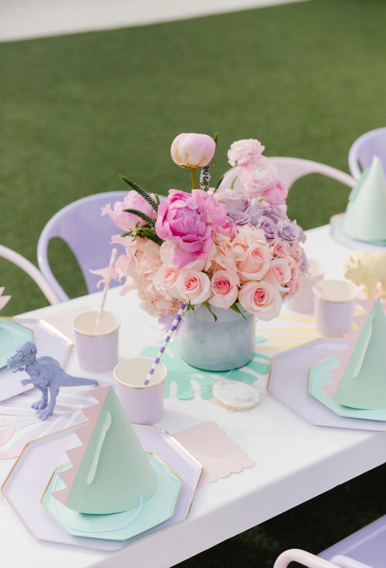 Kids Light Pink Metal Chair