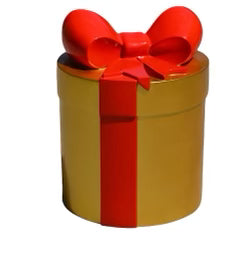 Gold Gift Box & Red Bow