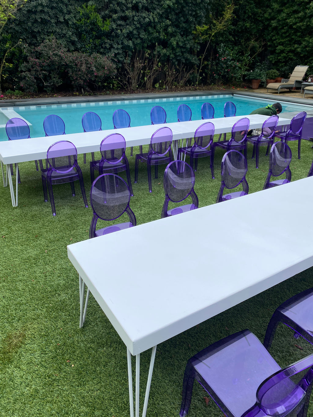 Kids Purple Armless Ghost Chair