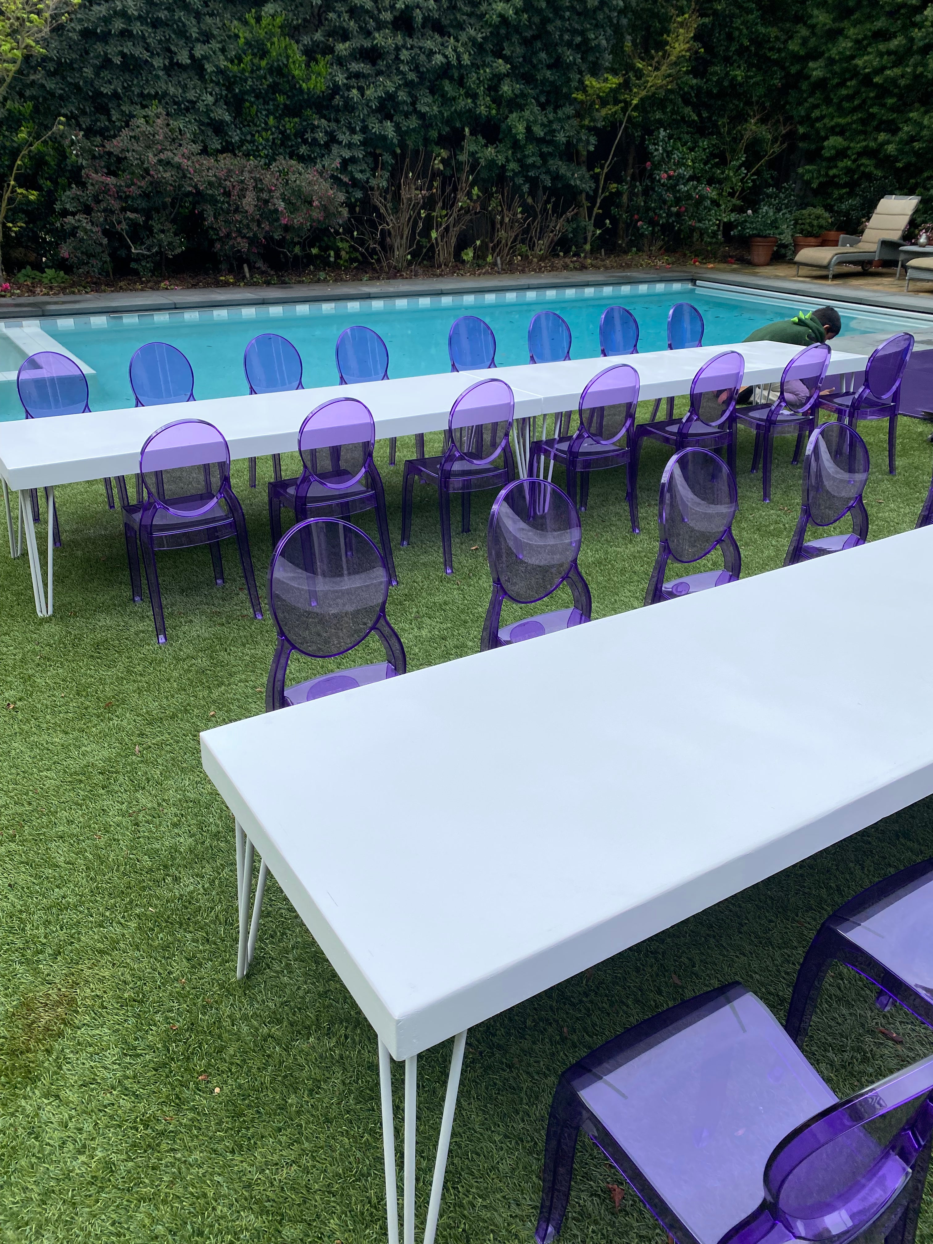 Kids Purple Armless Ghost Chair