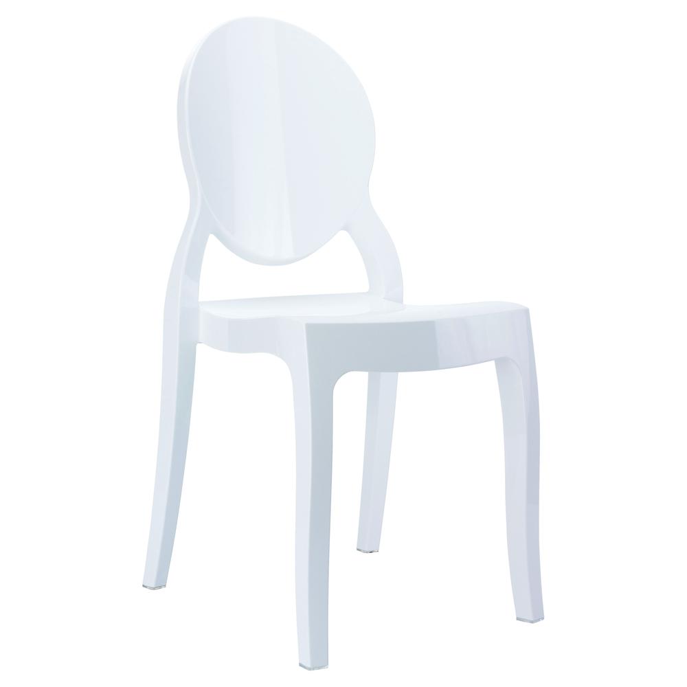 Kids White Ghost Chair