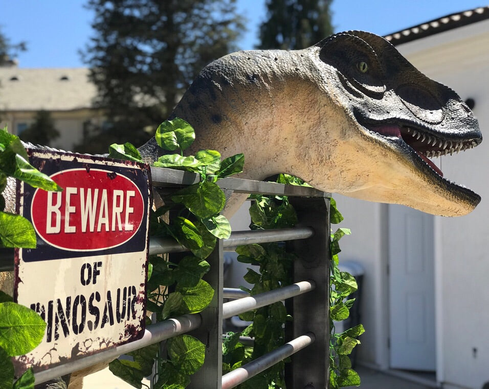 Beware Of The Dinosaurs Tri-fold Gate