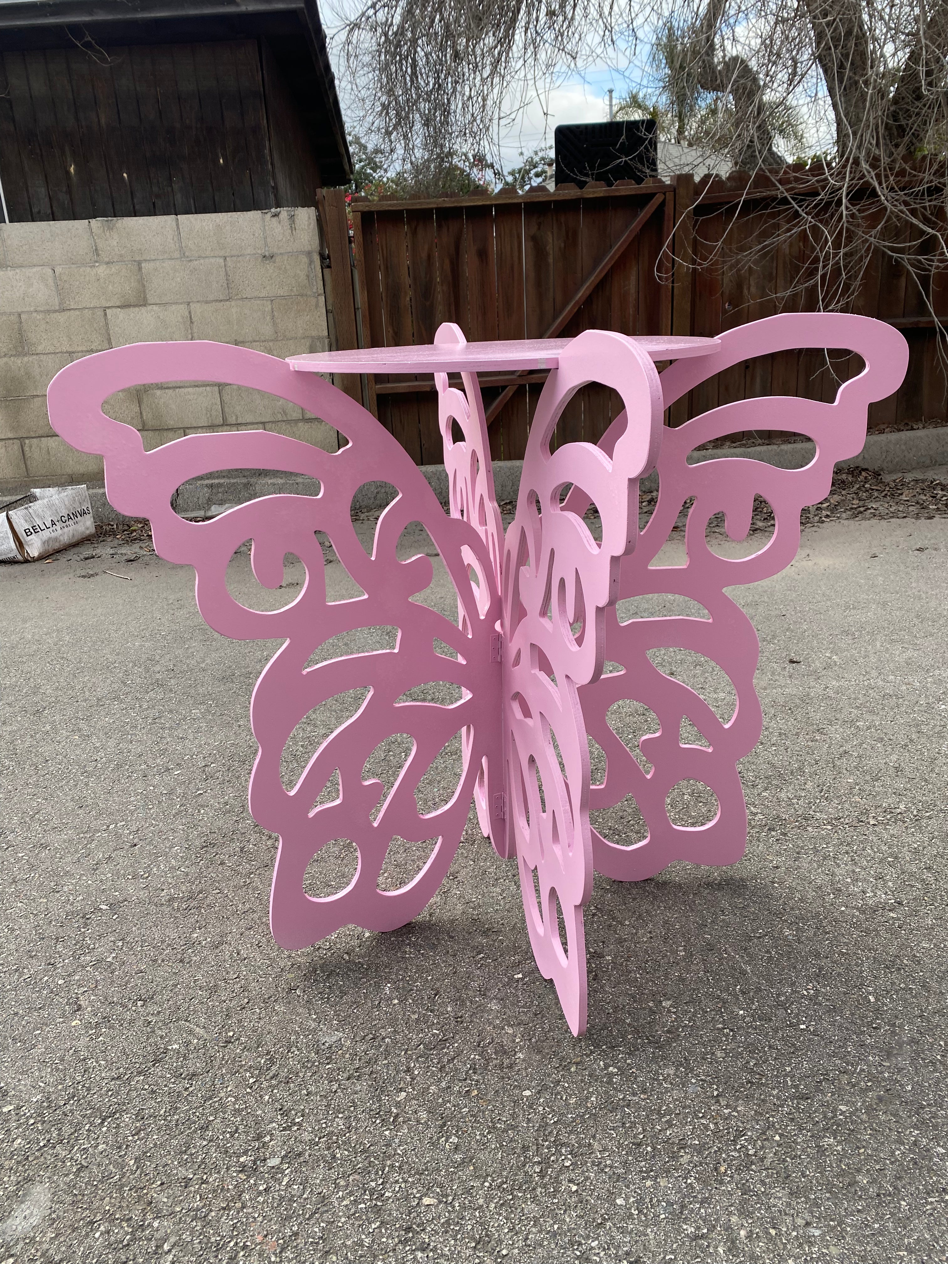 Light Pink Butterfly Table