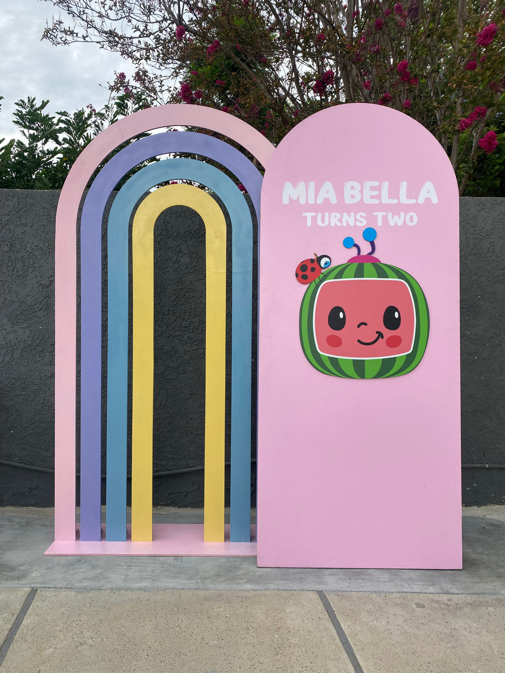 Pastel Rainbow Round Arch Backdrop