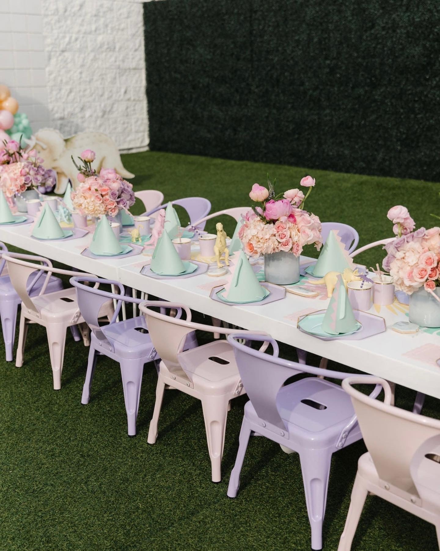 Kids Lavender Metal Chair