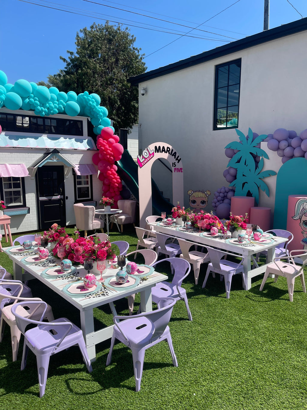 Kids Lavender Metal Chair