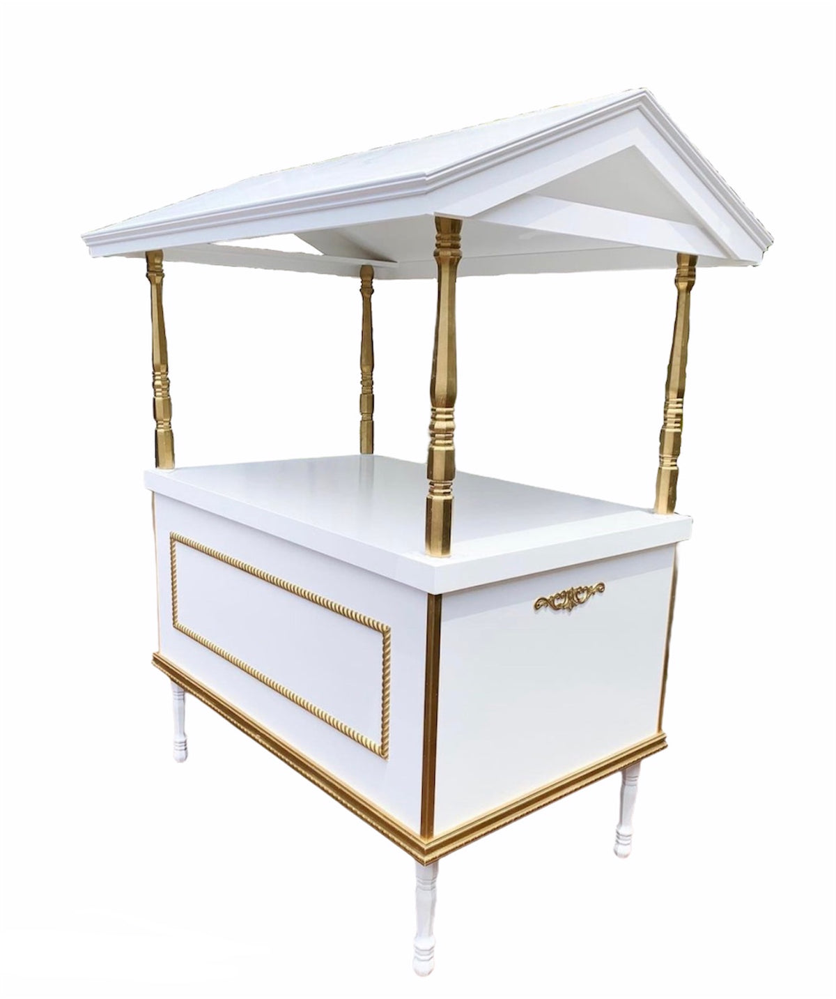 White & Gold Dessert Cart