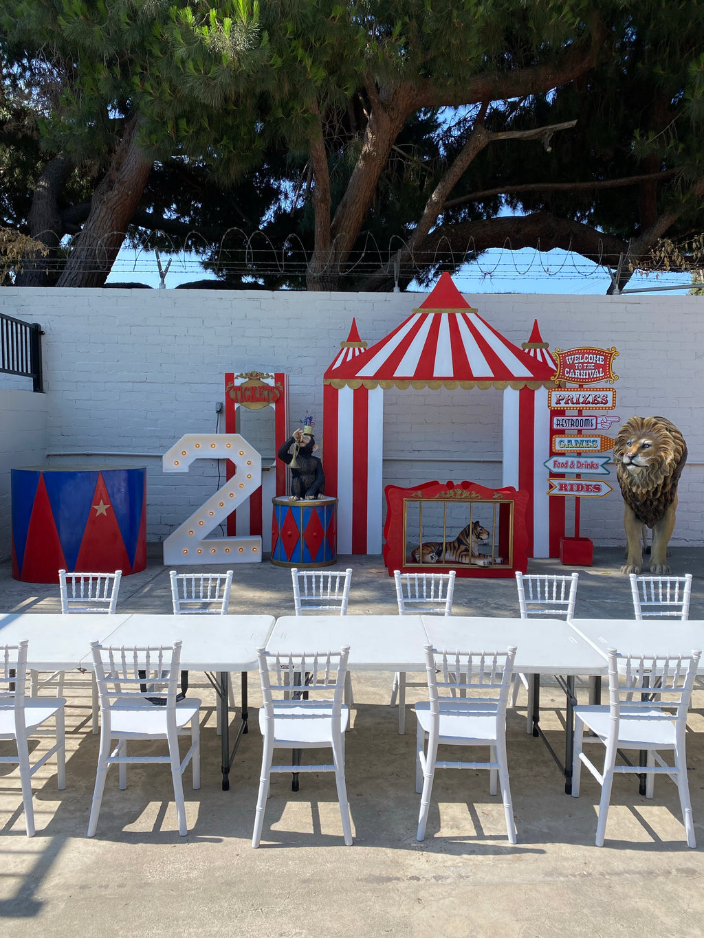 Circus Monkey With Blue Drum