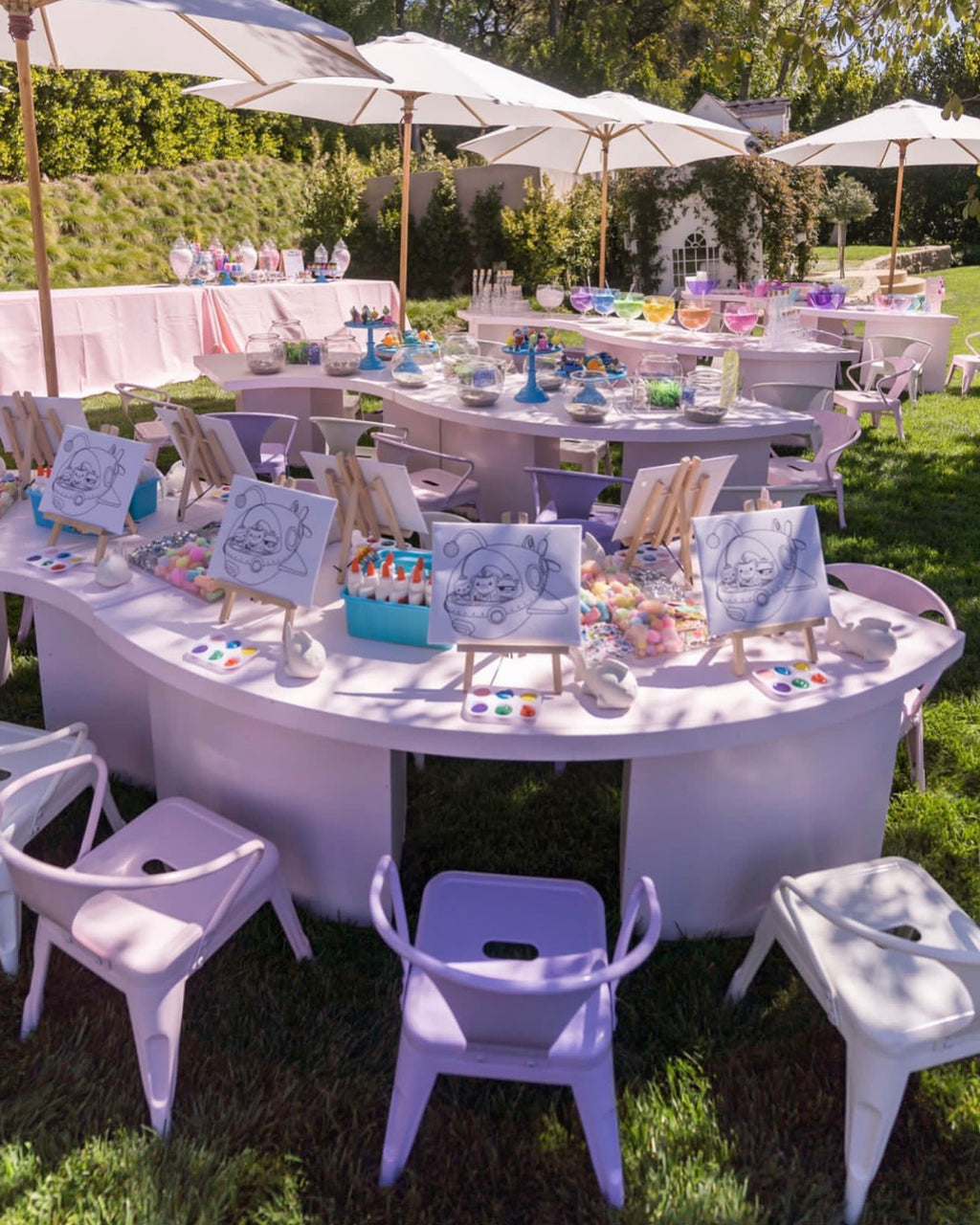 Kids Lavender Metal Chair