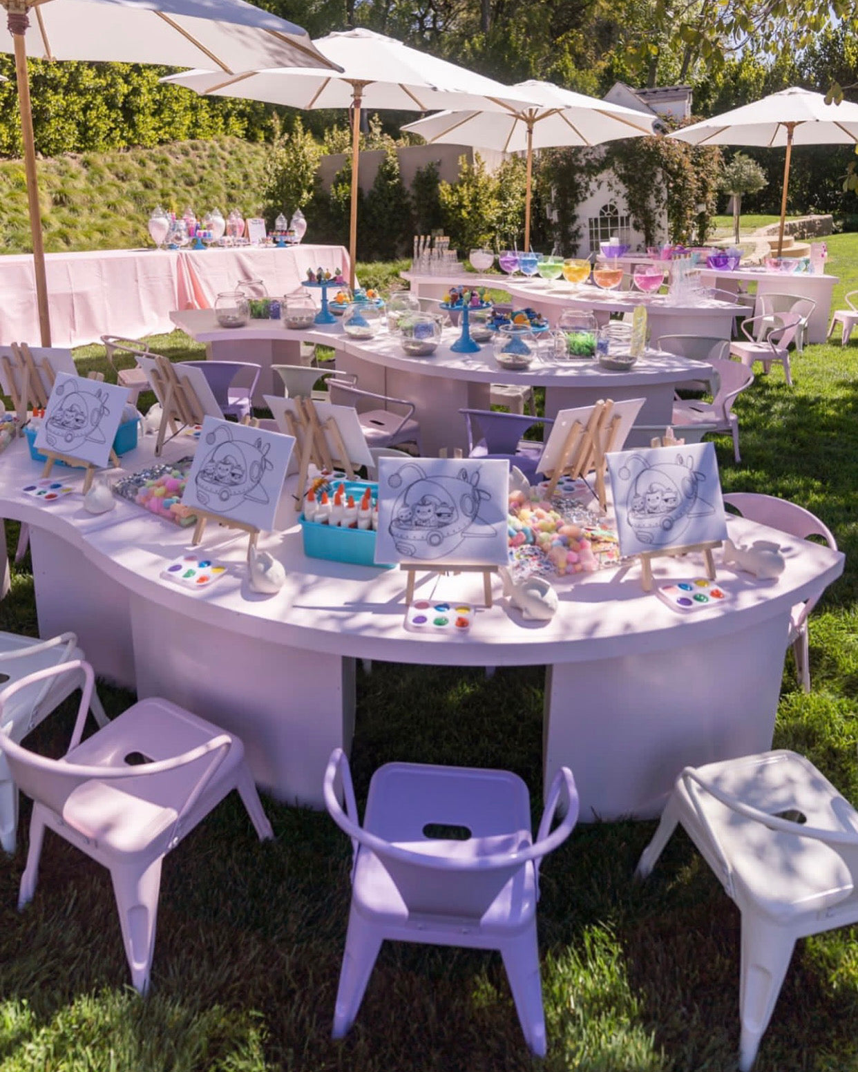 Kids Lavender Metal Chair