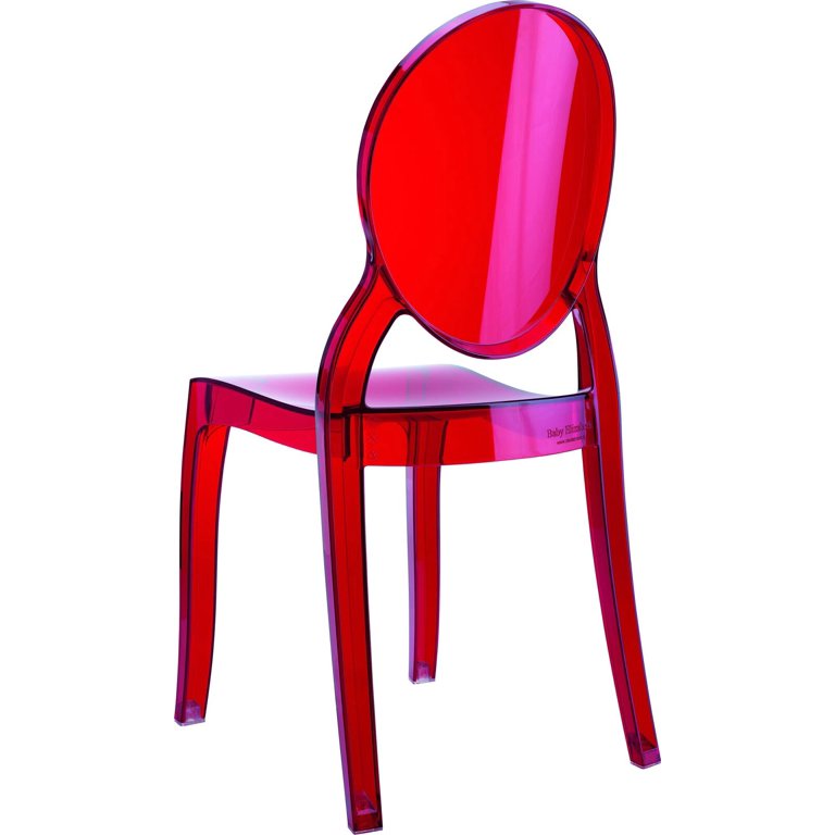 Kids Red Armless Ghost Chair