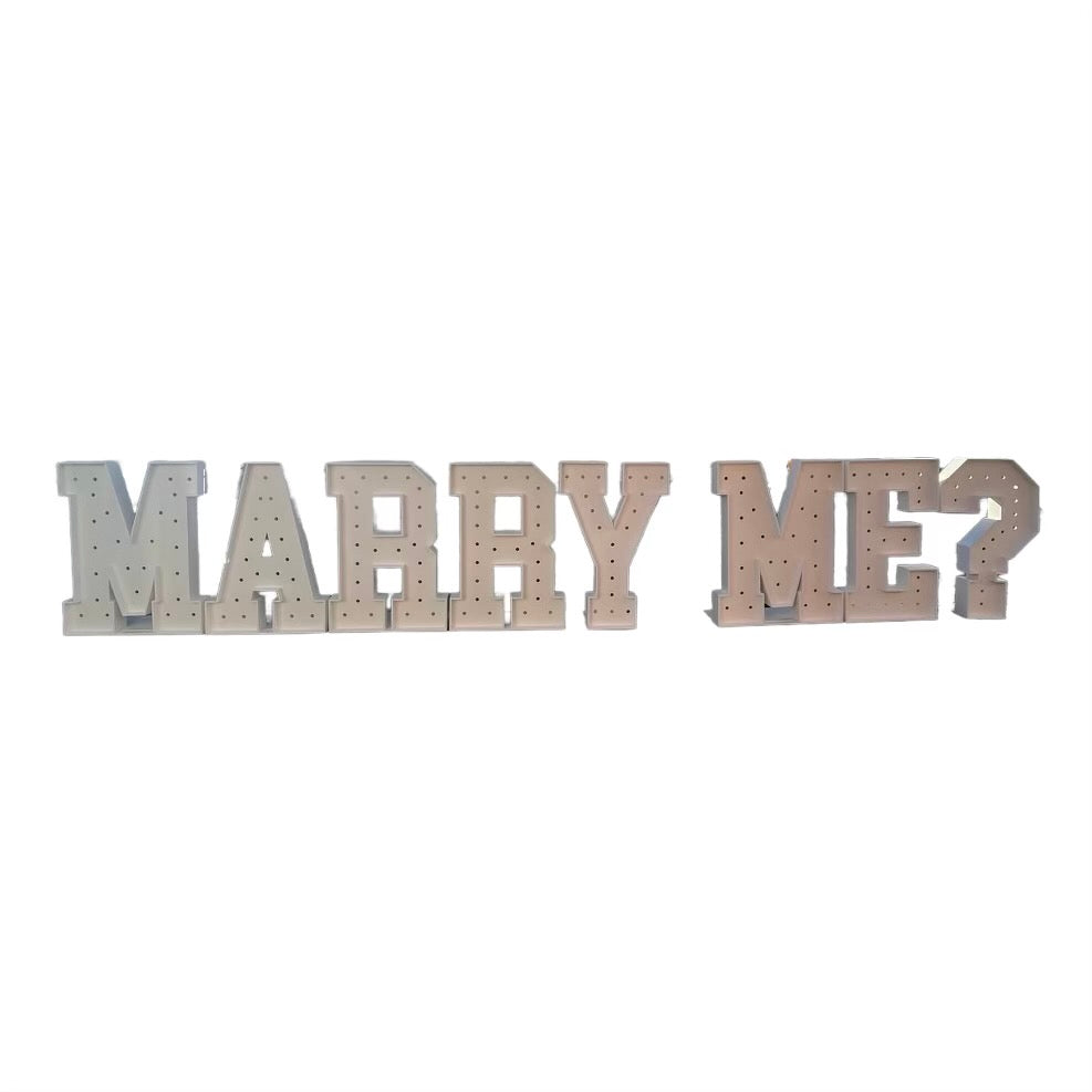 Marry Me? Marquee Letters