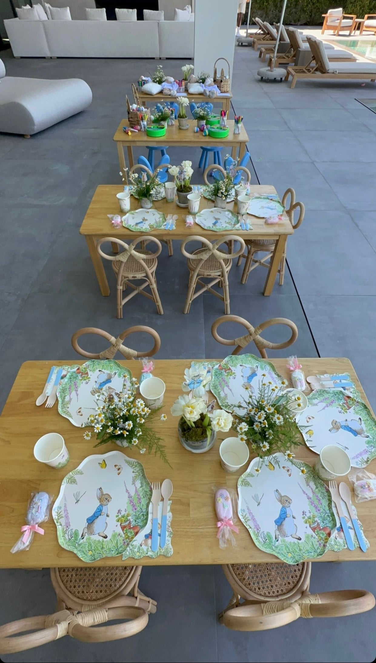 Kids Light Blue Bunny Chair