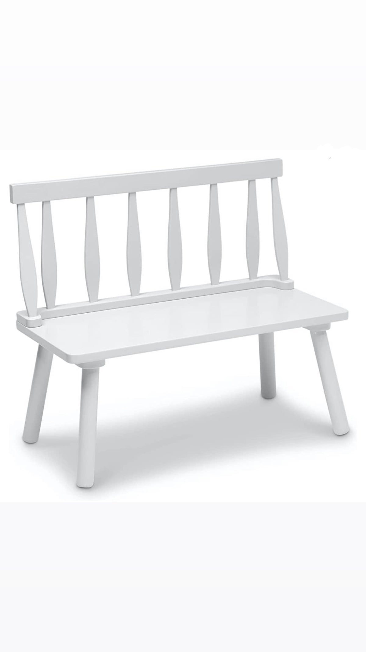 Kids White Wooden Bench