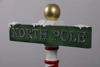 Small Green North Pole Sign