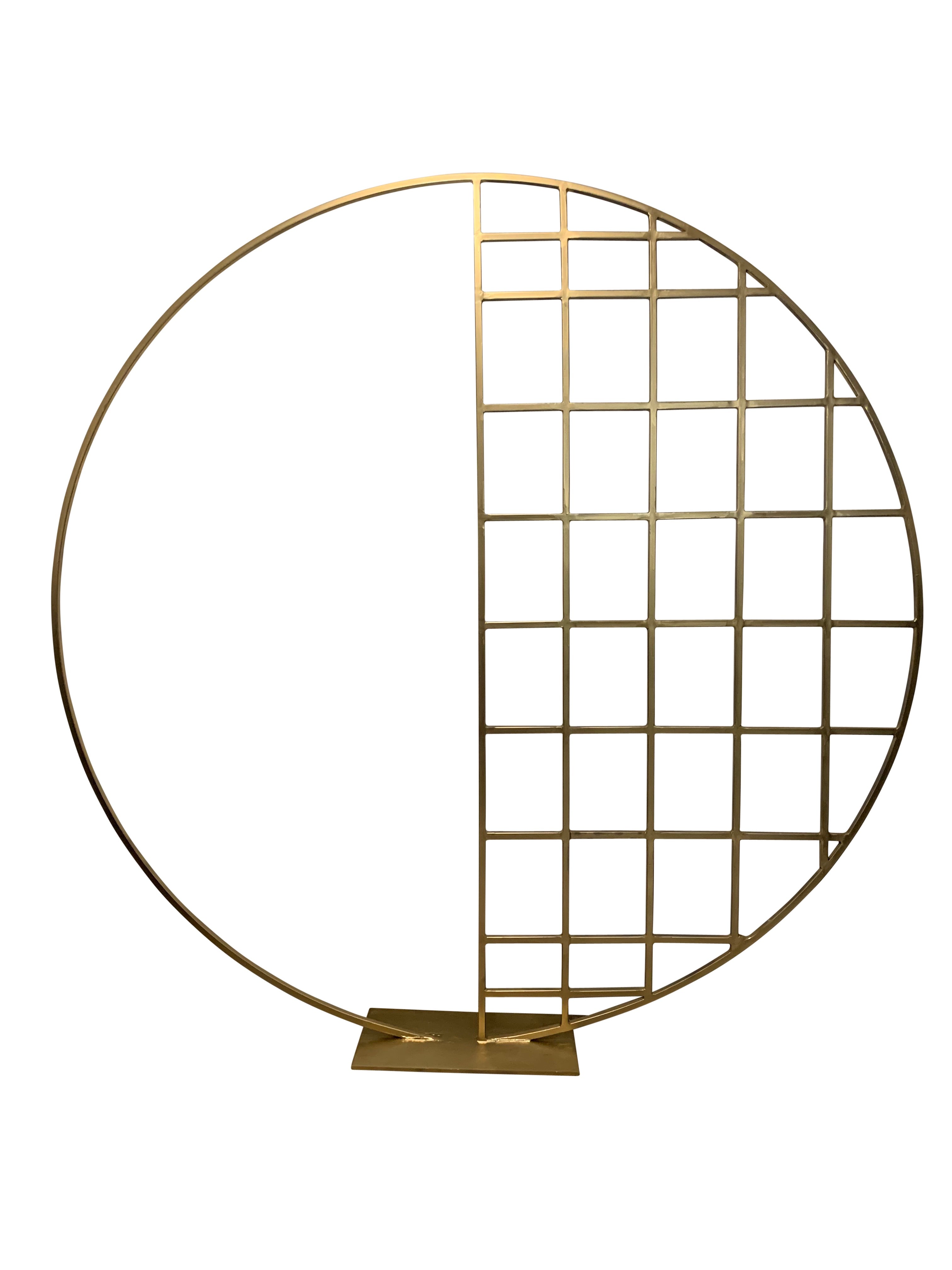 Half Screen Gold Circle Backdrop