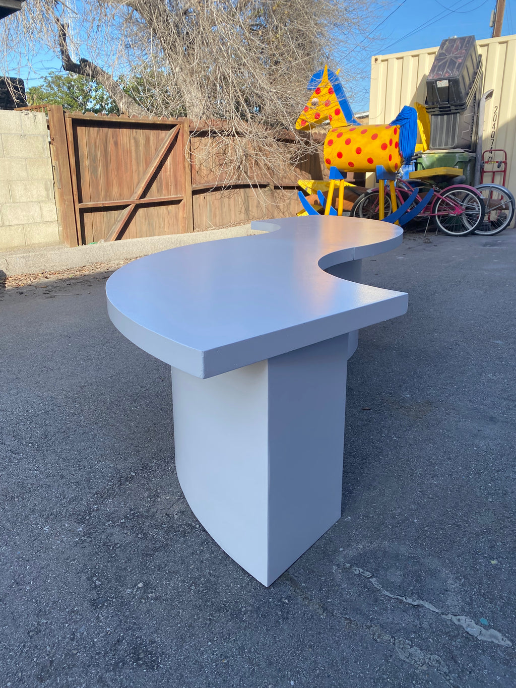 Kids White Serpentine Table