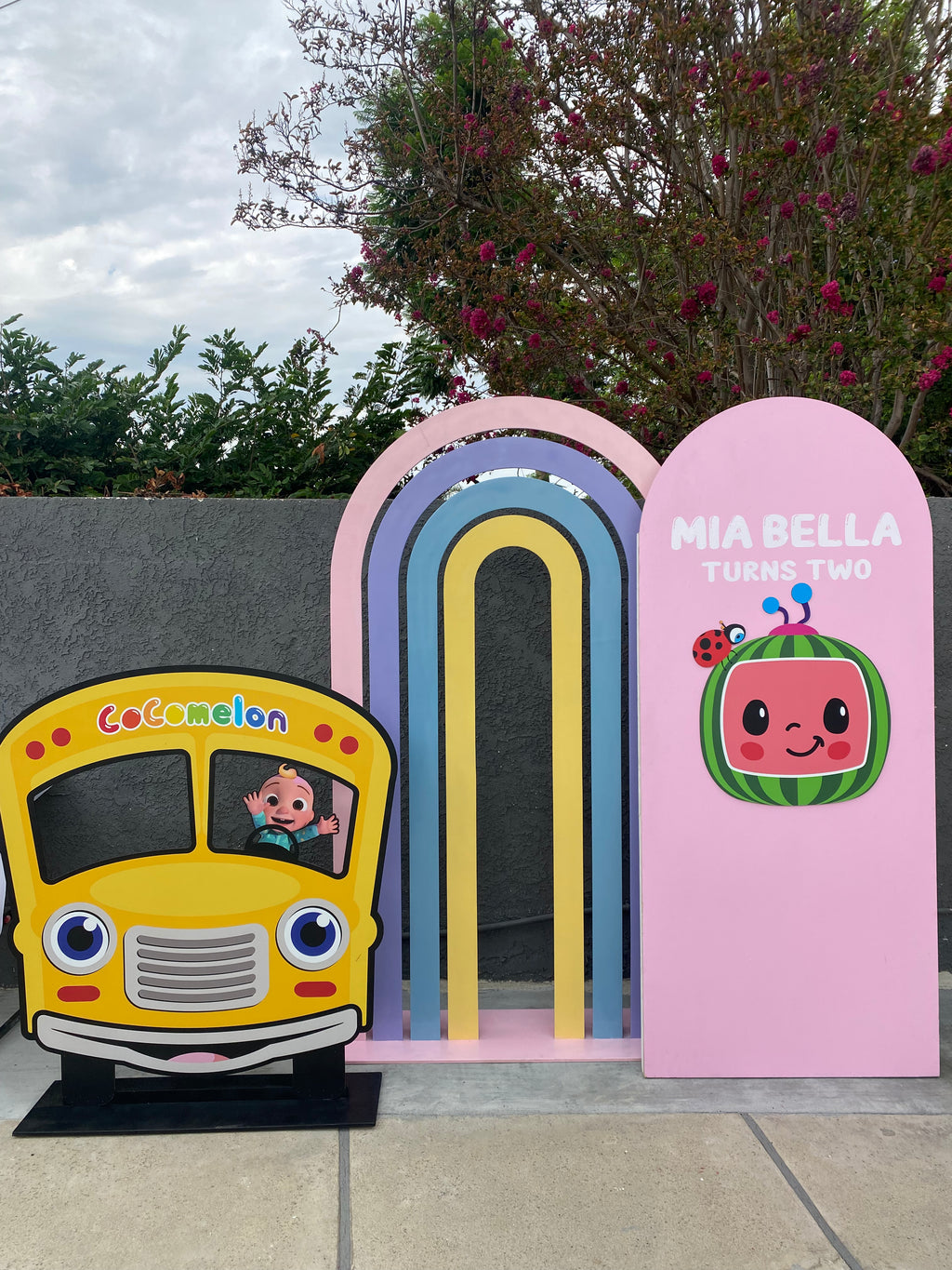 Pastel Rainbow Round Arch Backdrop