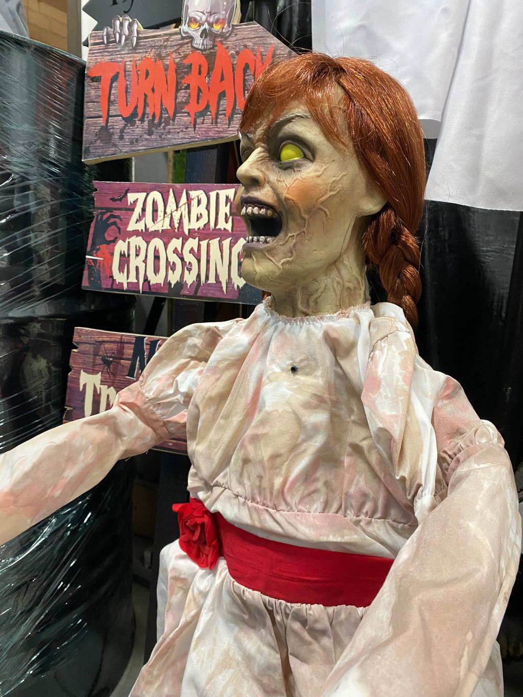 Beware Go Away Halloween Sign