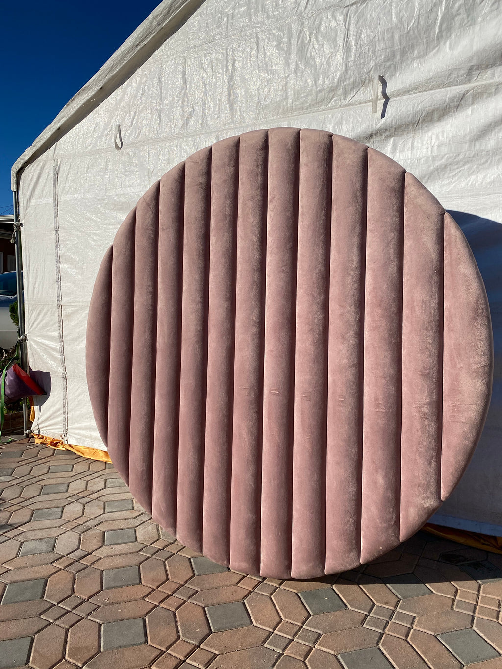 Pink Velvet Circle Backdrop