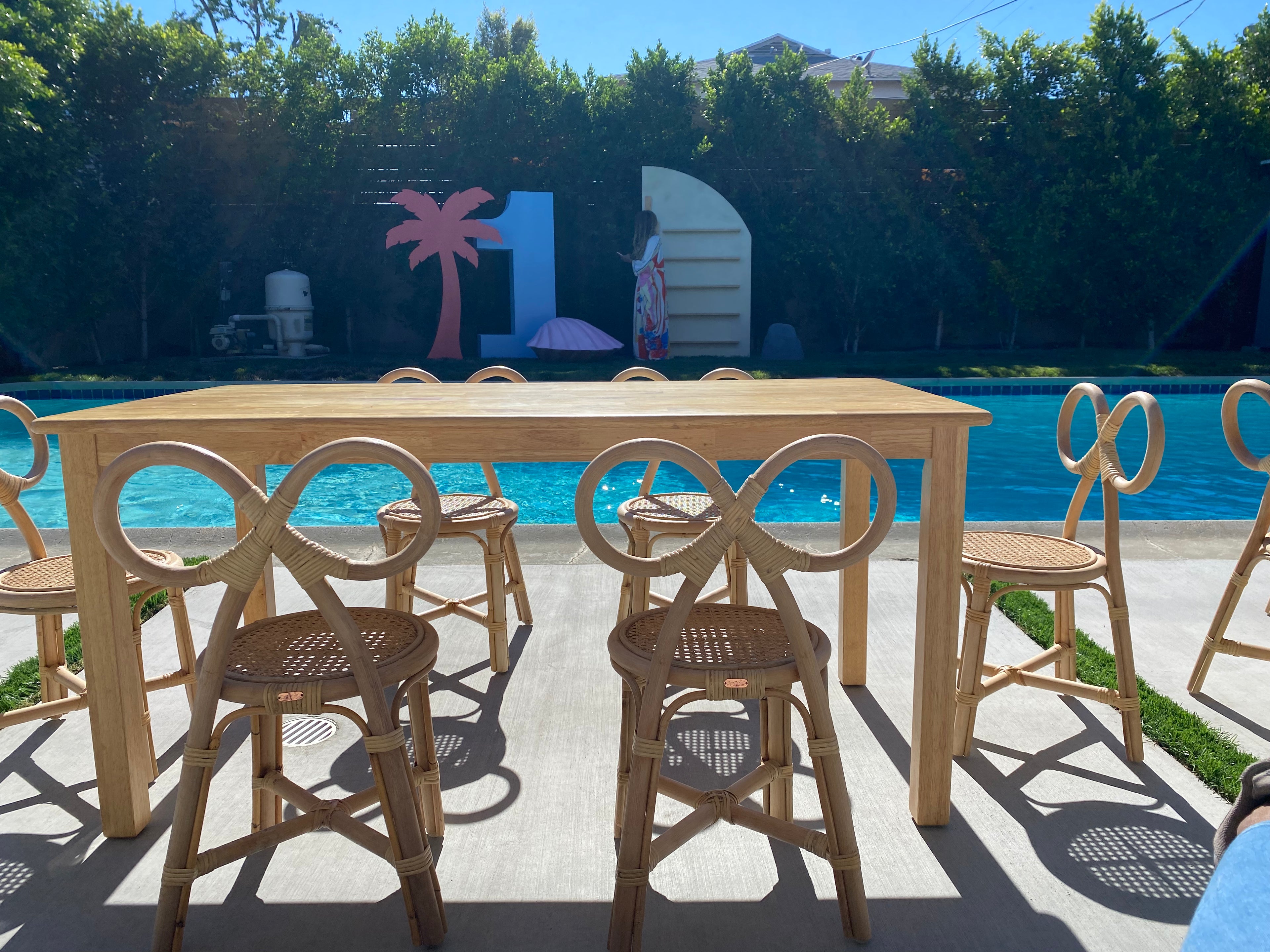Kids Rattan Bow Chair