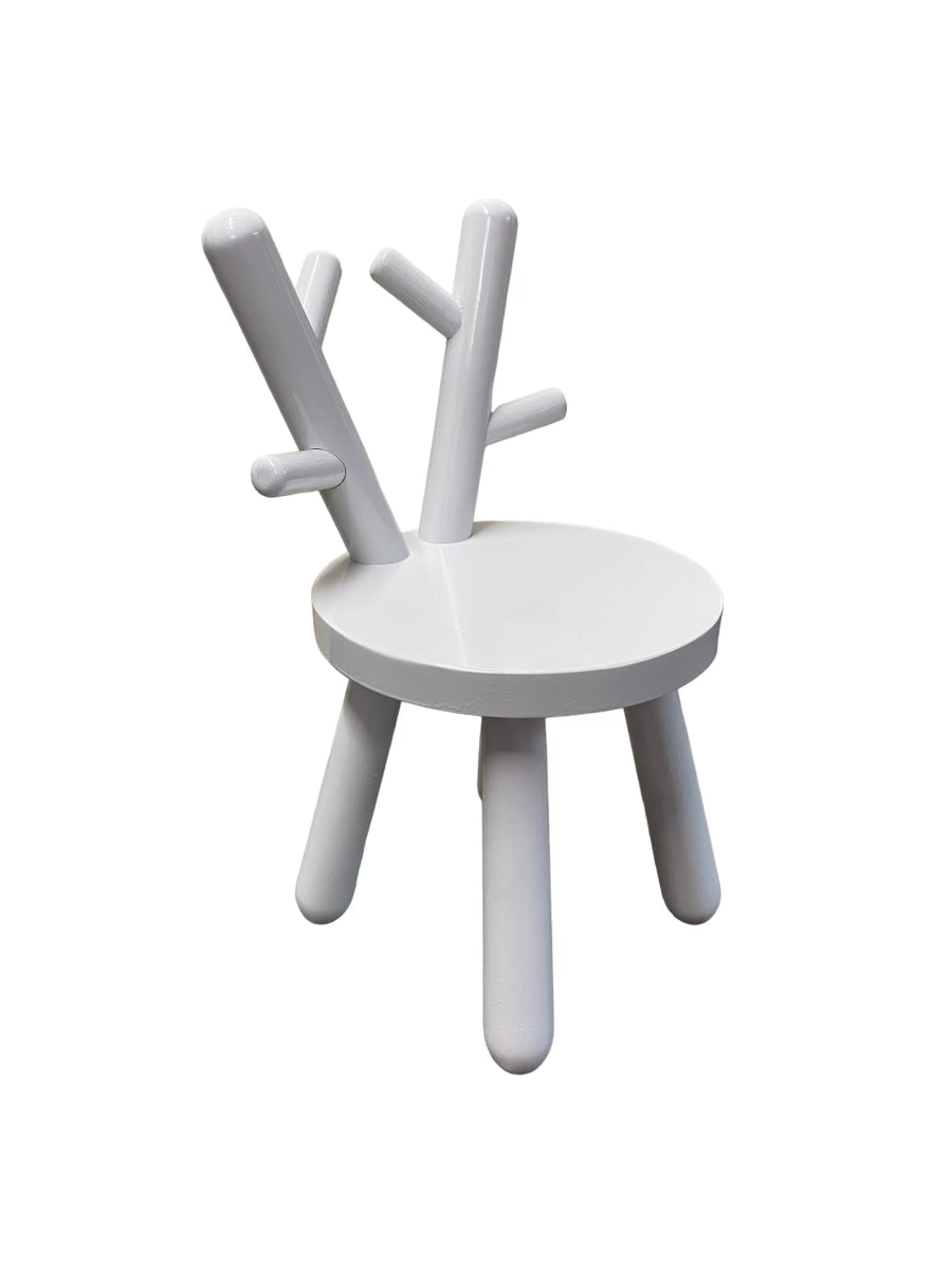 Kids White Reindeer Chair
