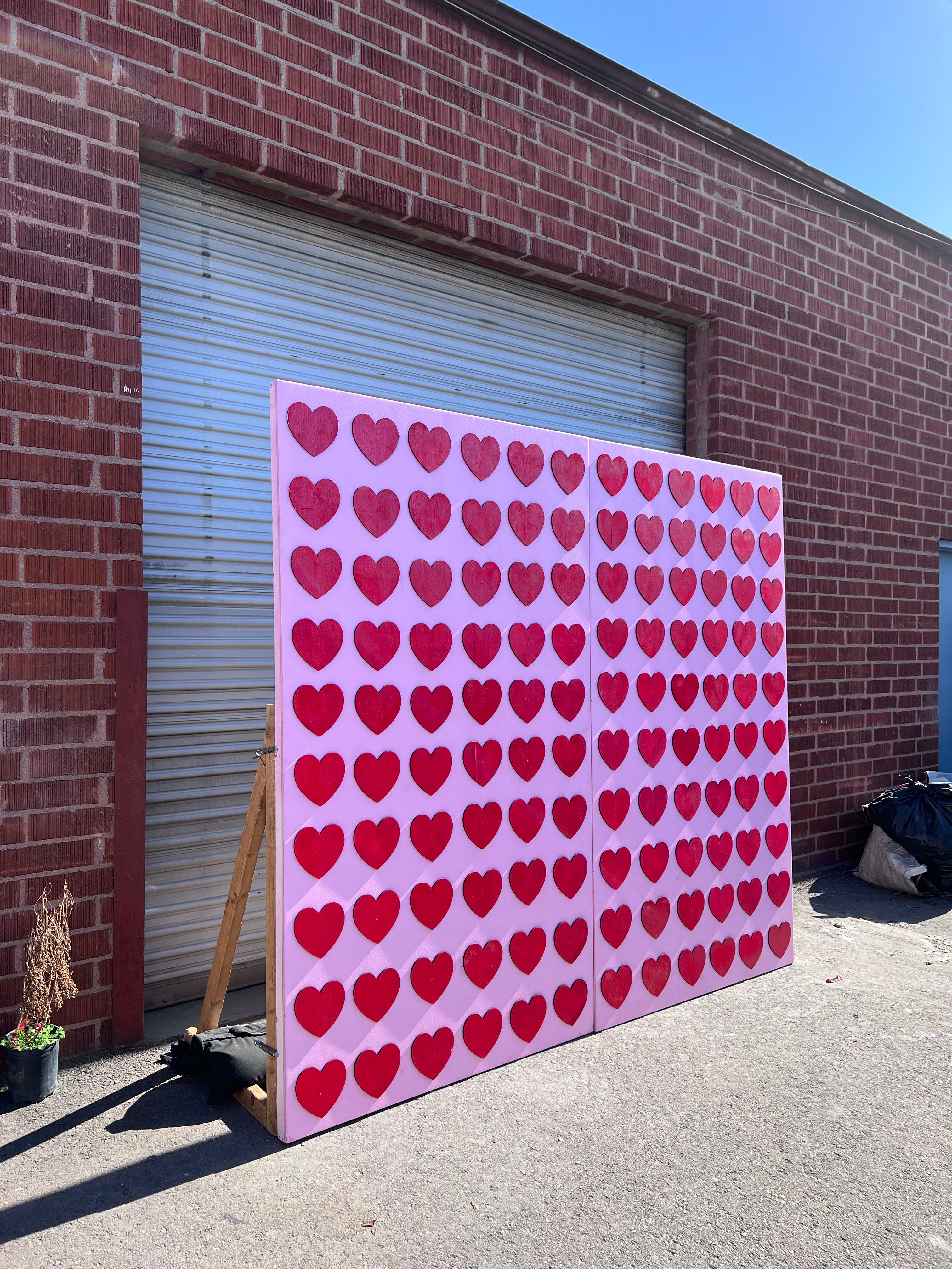 Red Hearts Backdrop