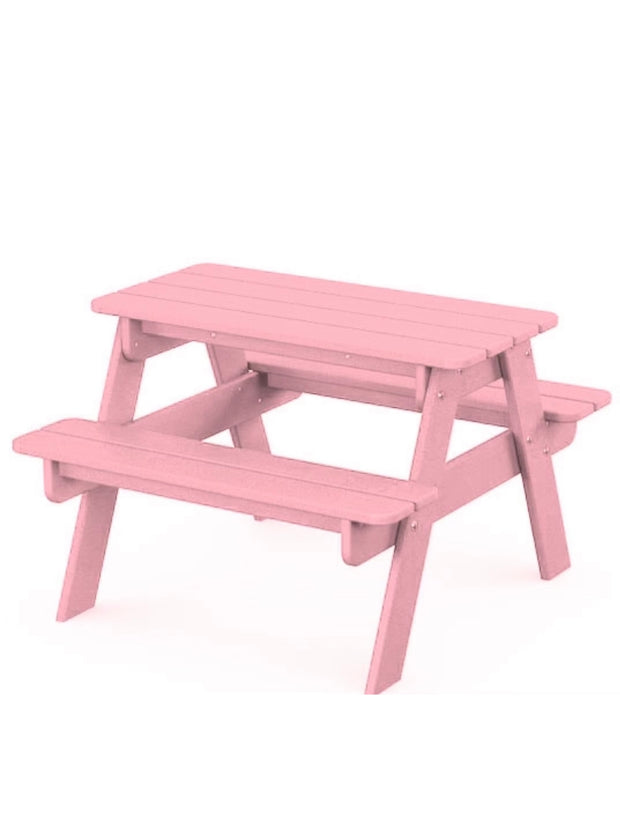 Kids Light Pink Picnic Table