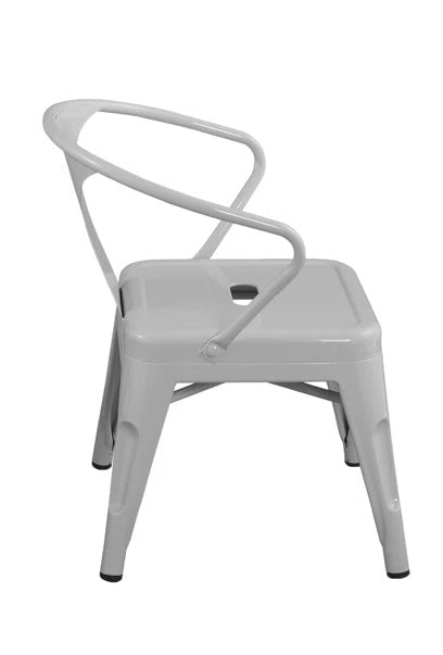 Kids Grey Metal Chair
