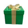 Green Gift Box & Gold Bow