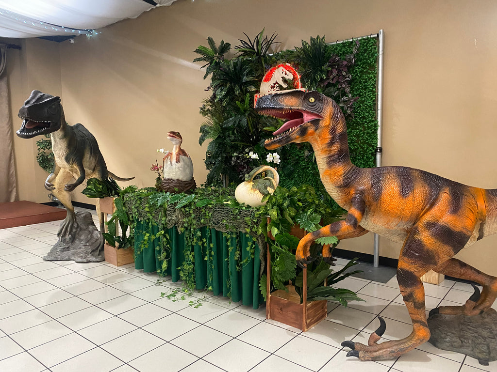 Orange Velociraptor Dinosaur