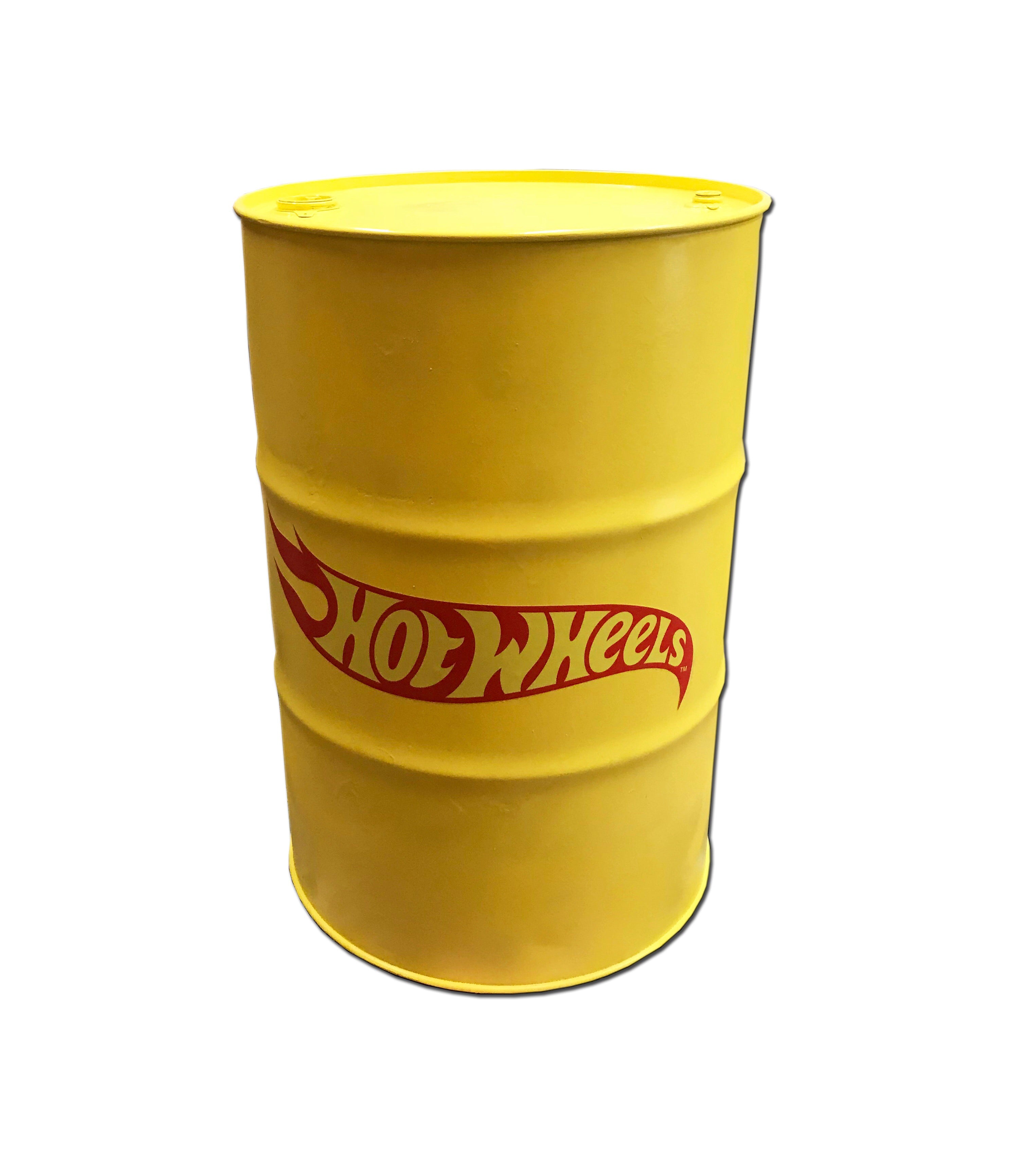 Yellow Hot Wheels Barrel