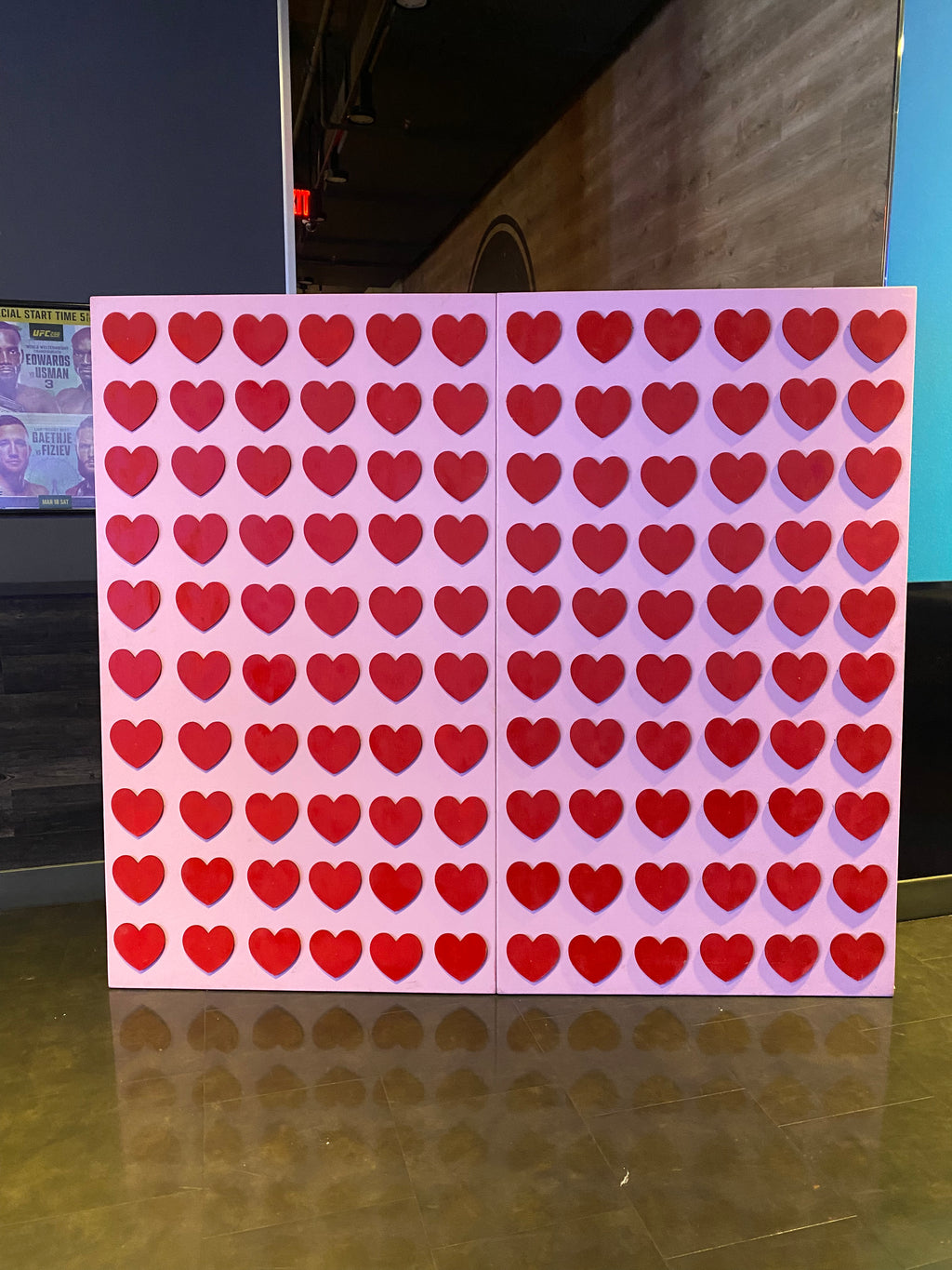 Red Hearts Backdrop
