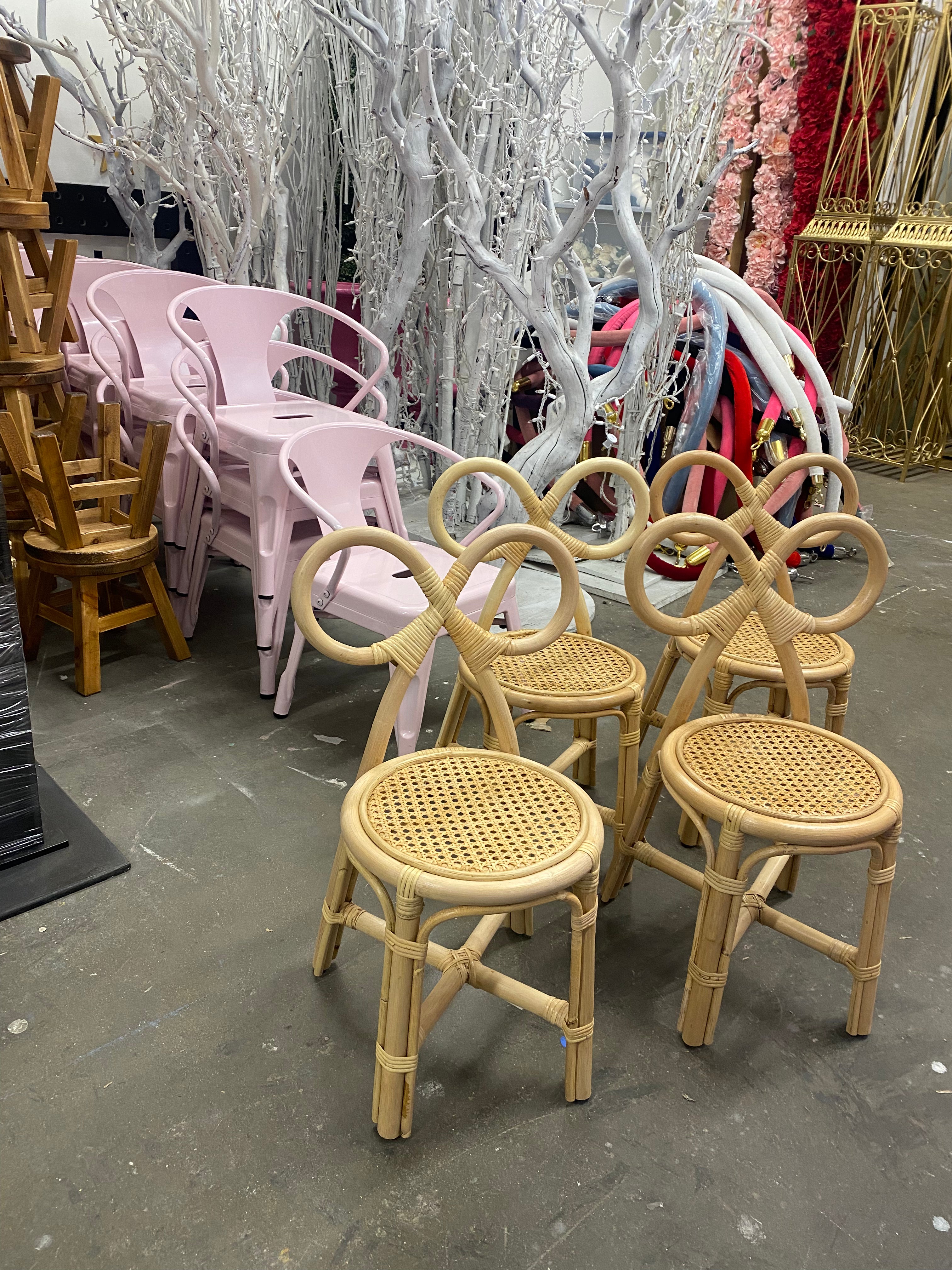 Kids Rattan Bow Chair