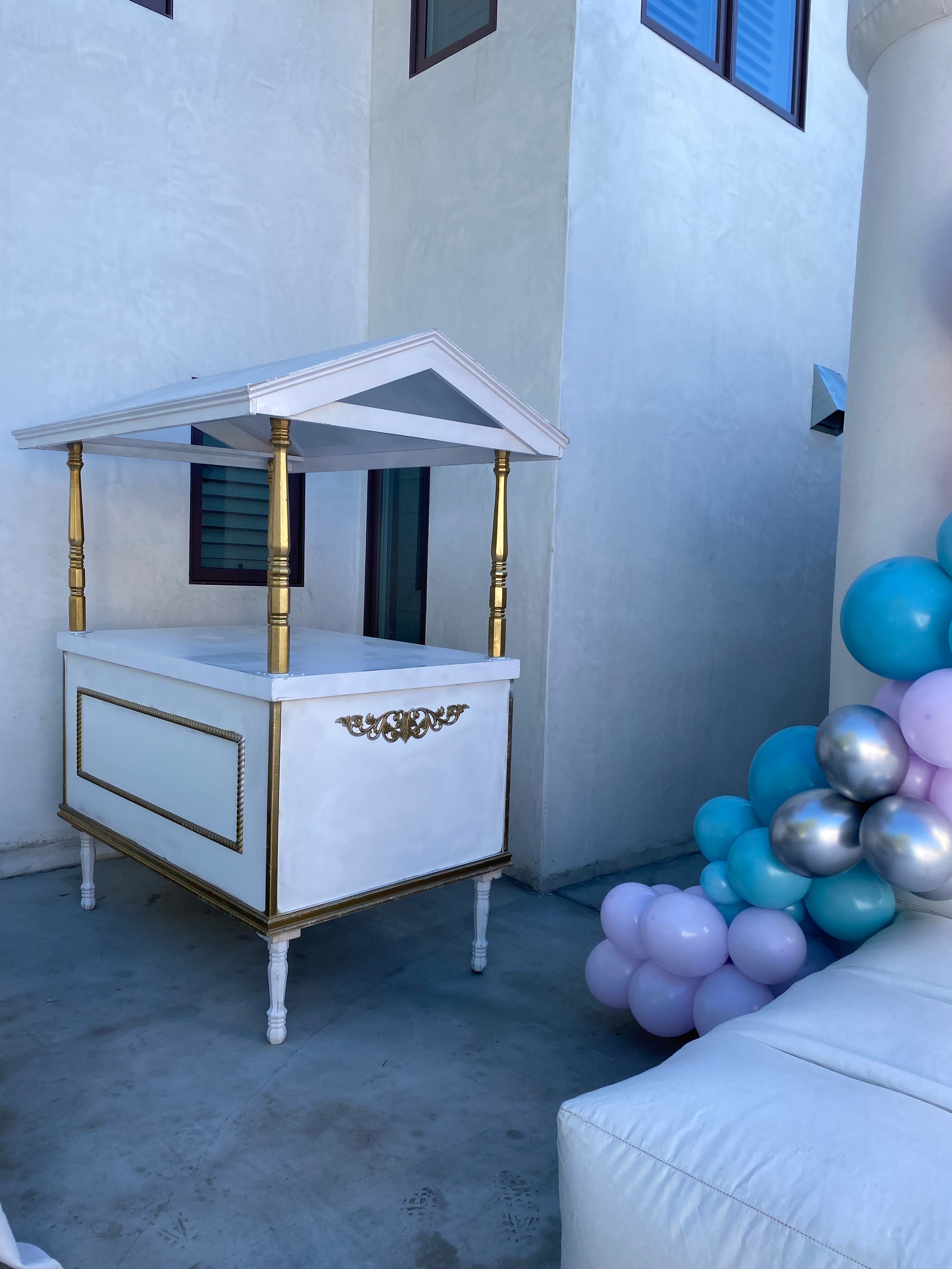 White & Gold Dessert Cart