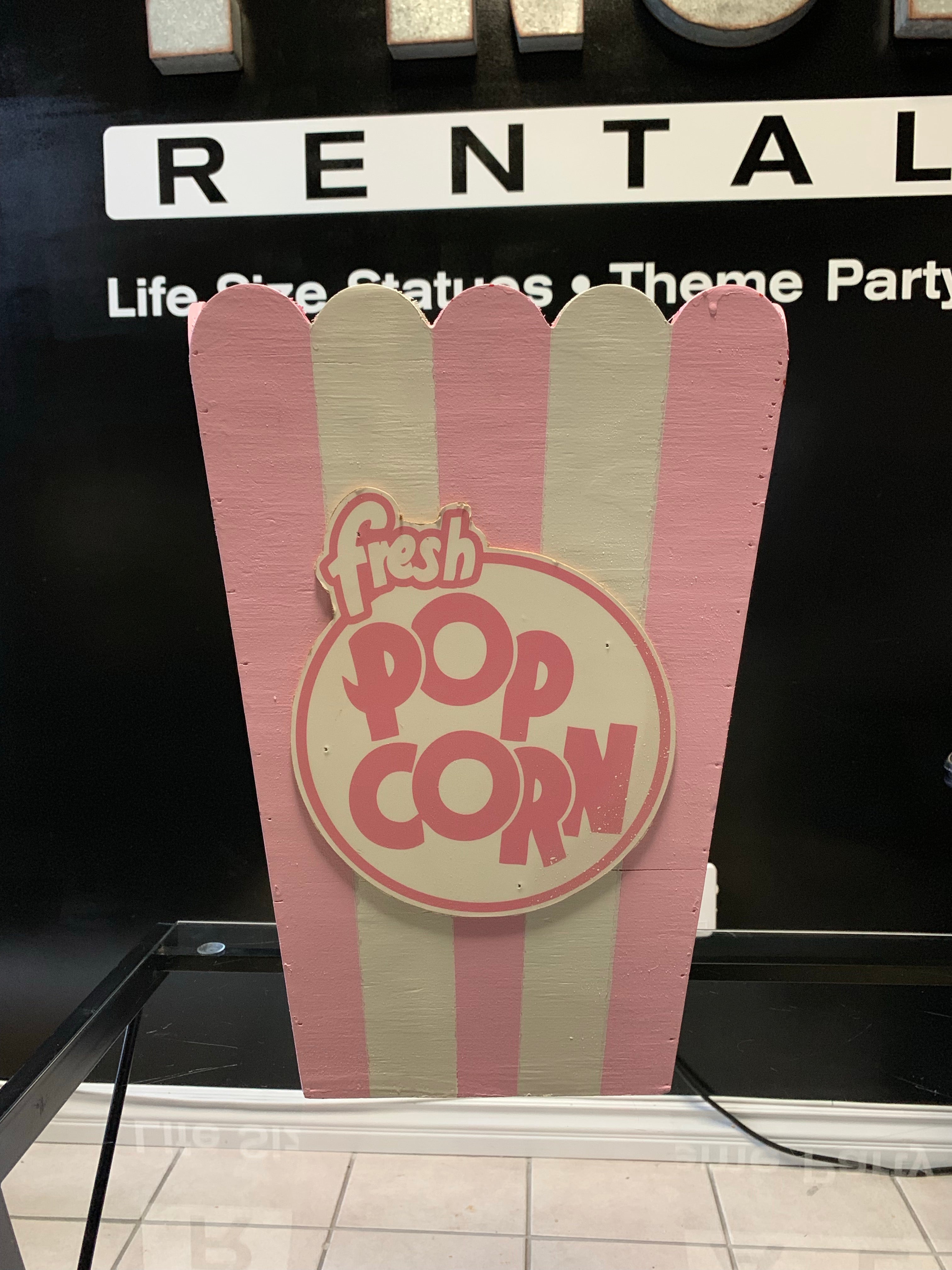 Mini Table Top Light Pink Popcorn Box