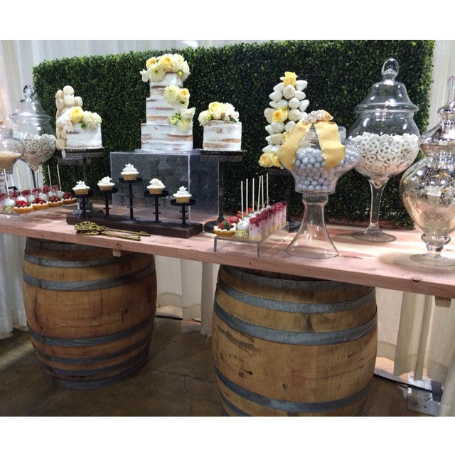 Rustic Wine Barrels & Wood Table Top